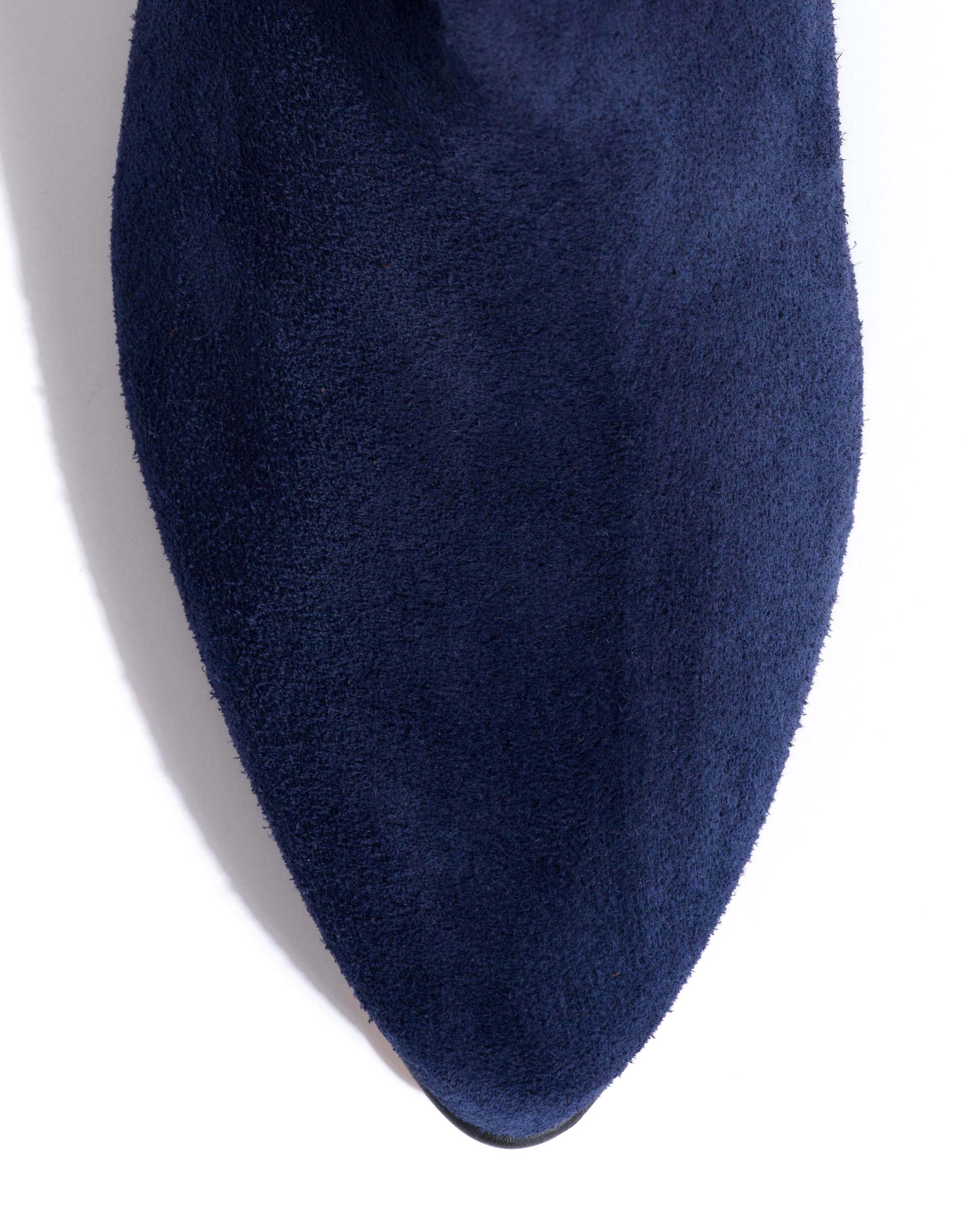 Vully 50 stiletto Calf suede Ink blue - Image 5