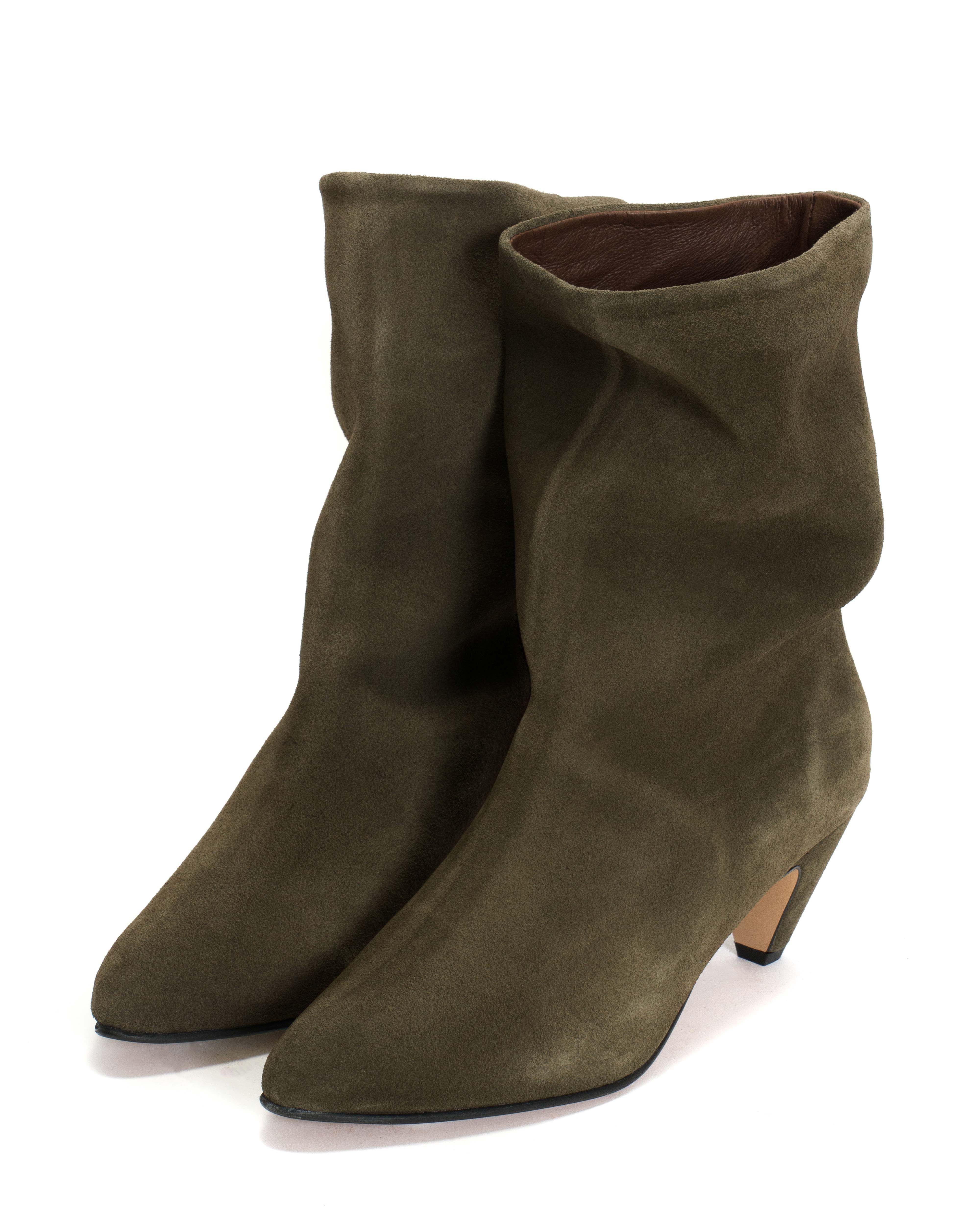 Vully 50 stiletto Calf suede Moss green - Image 2