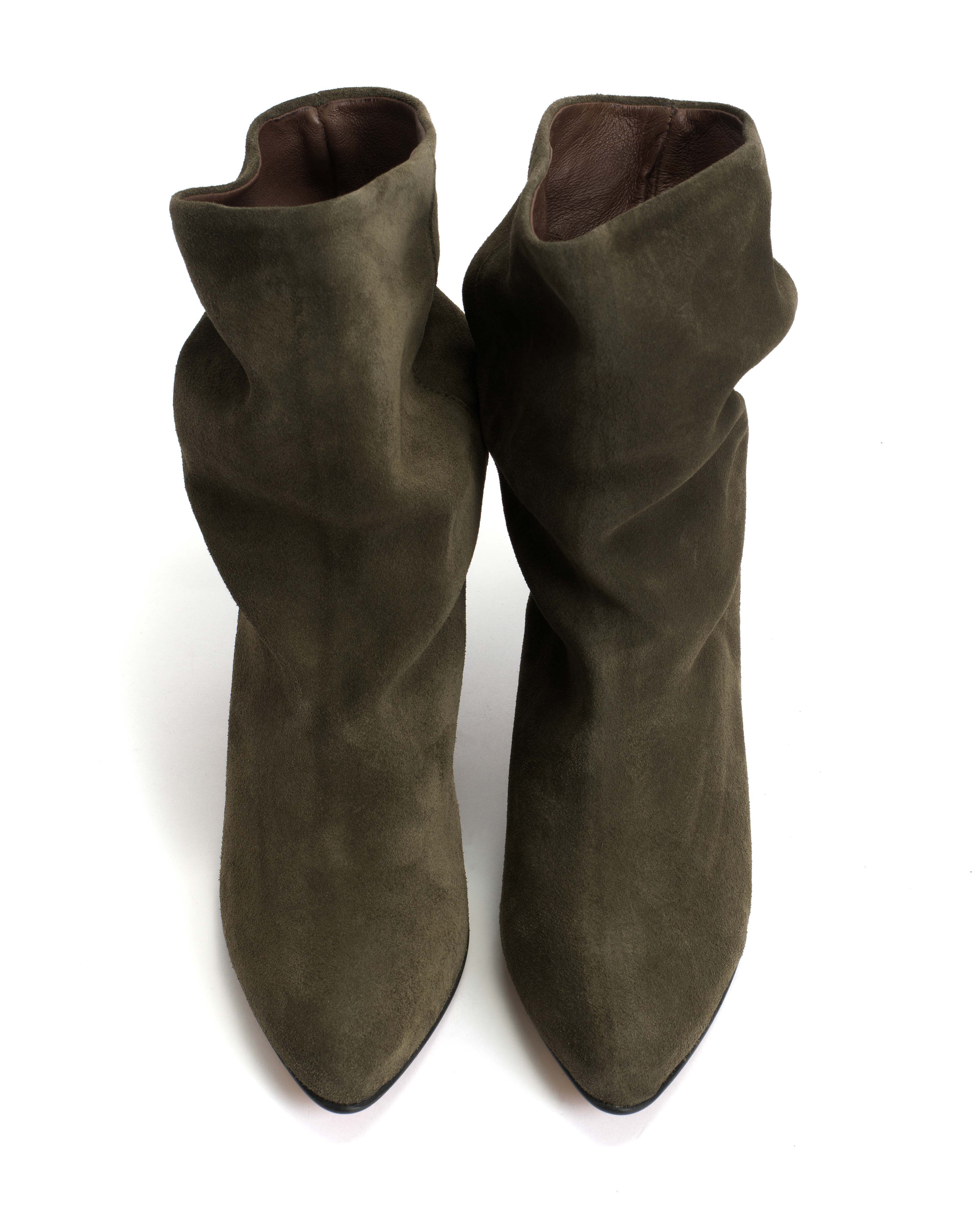 Vully 50 stiletto Calf suede Moss green - Image 3