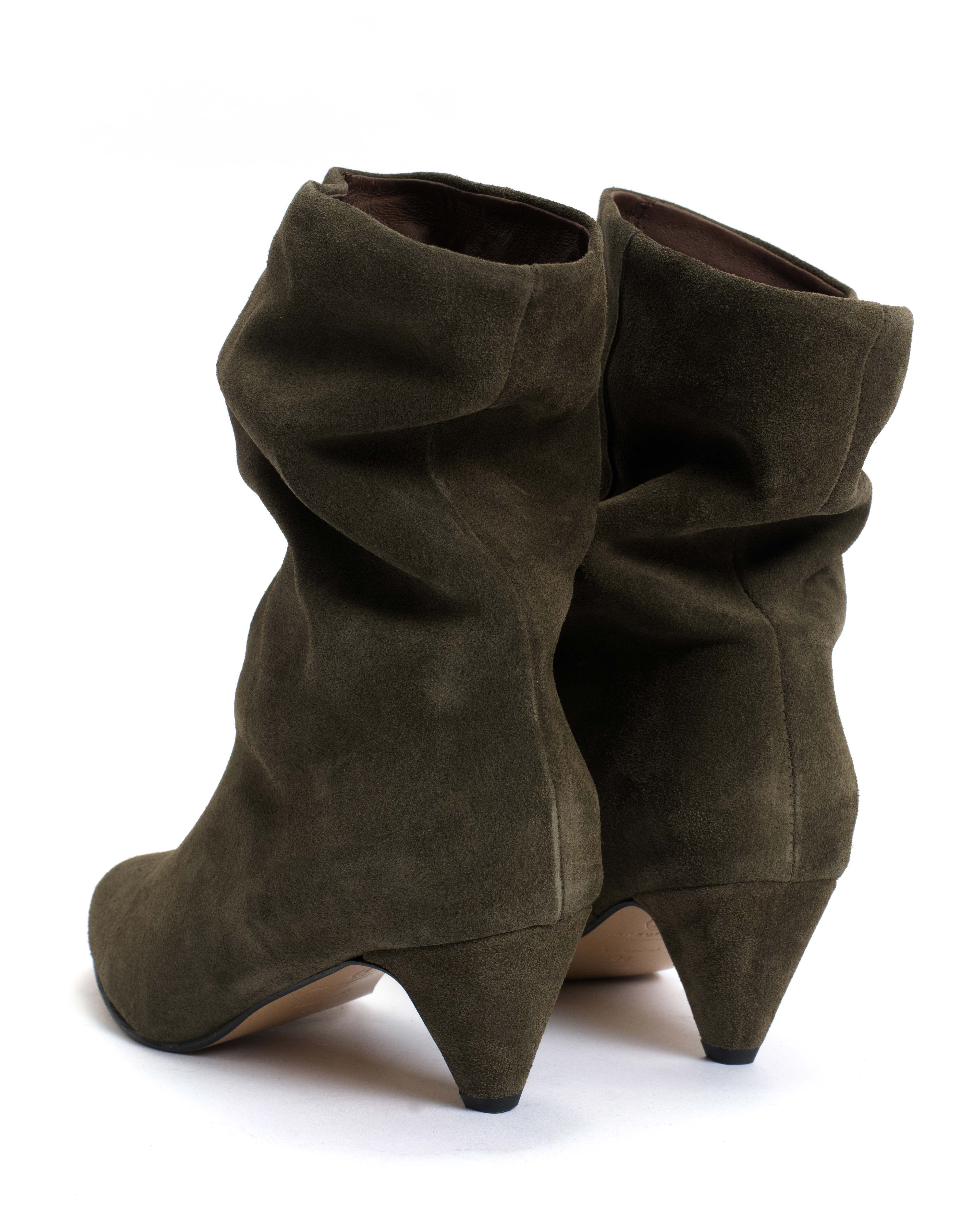 Vully 50 stiletto Calf suede Moss green - Image 4