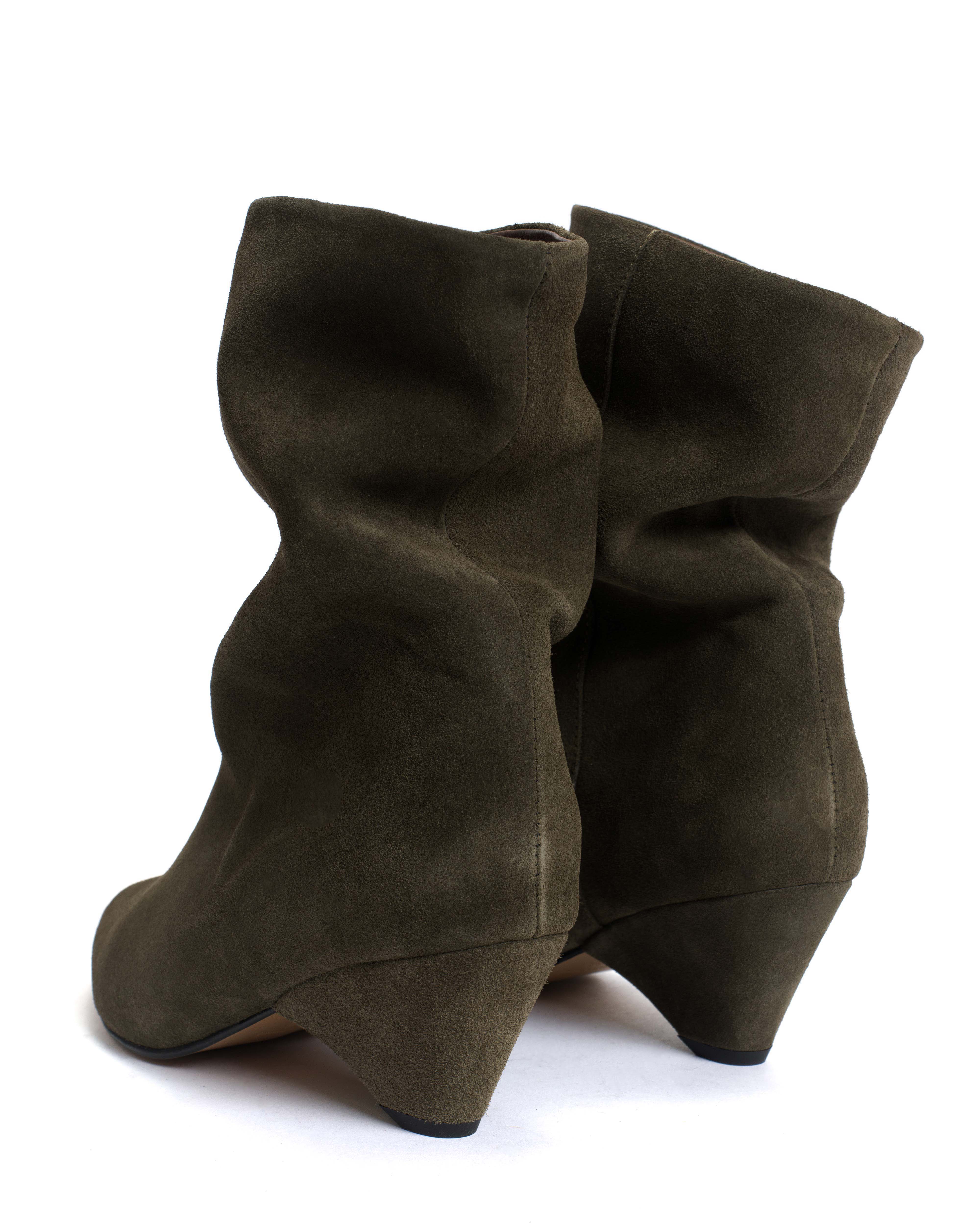 Vully 50 triangle Calf suede Moss green - Image 4