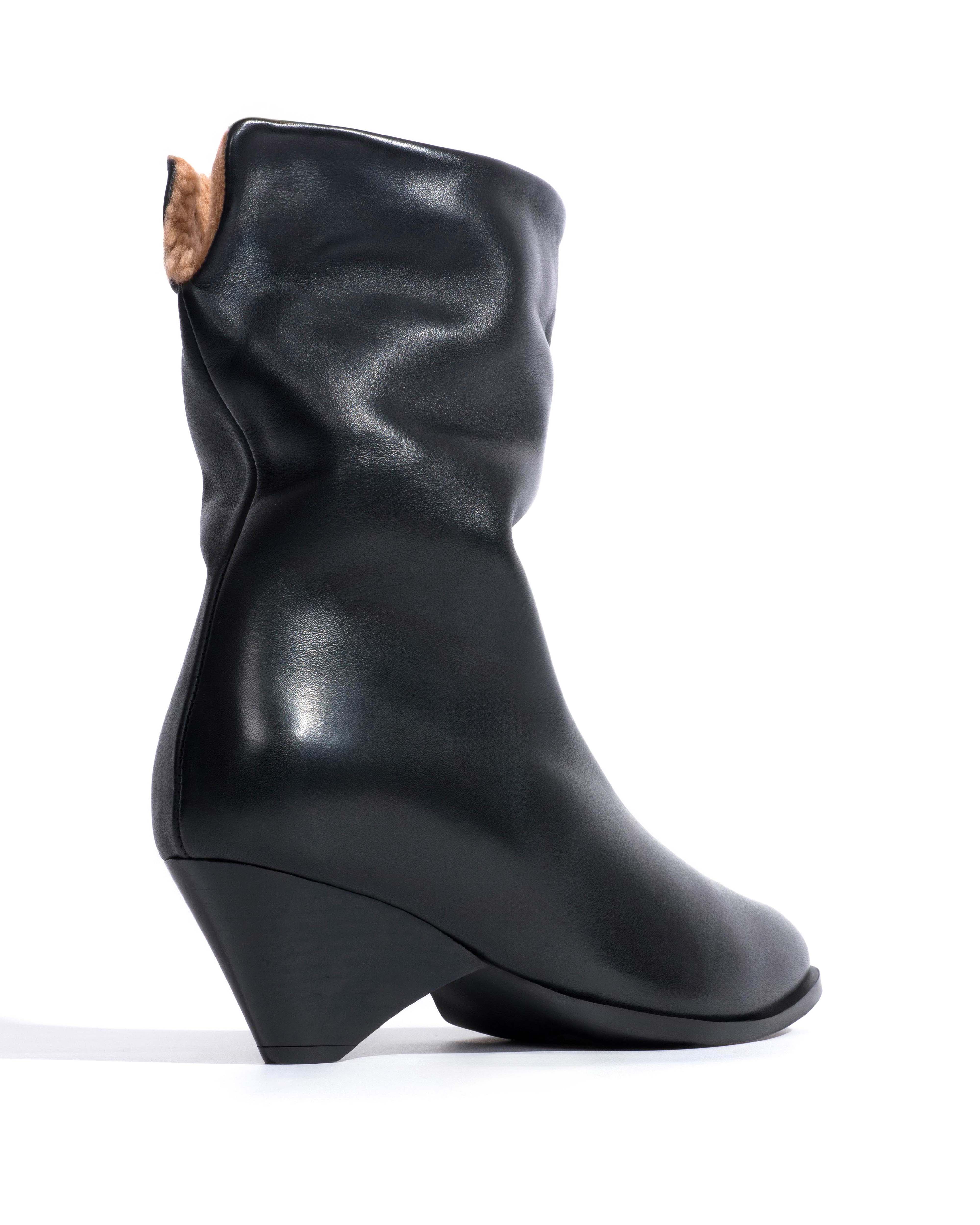 Vully 50 triangle lamb shearling Soft calf Black - Image 7
