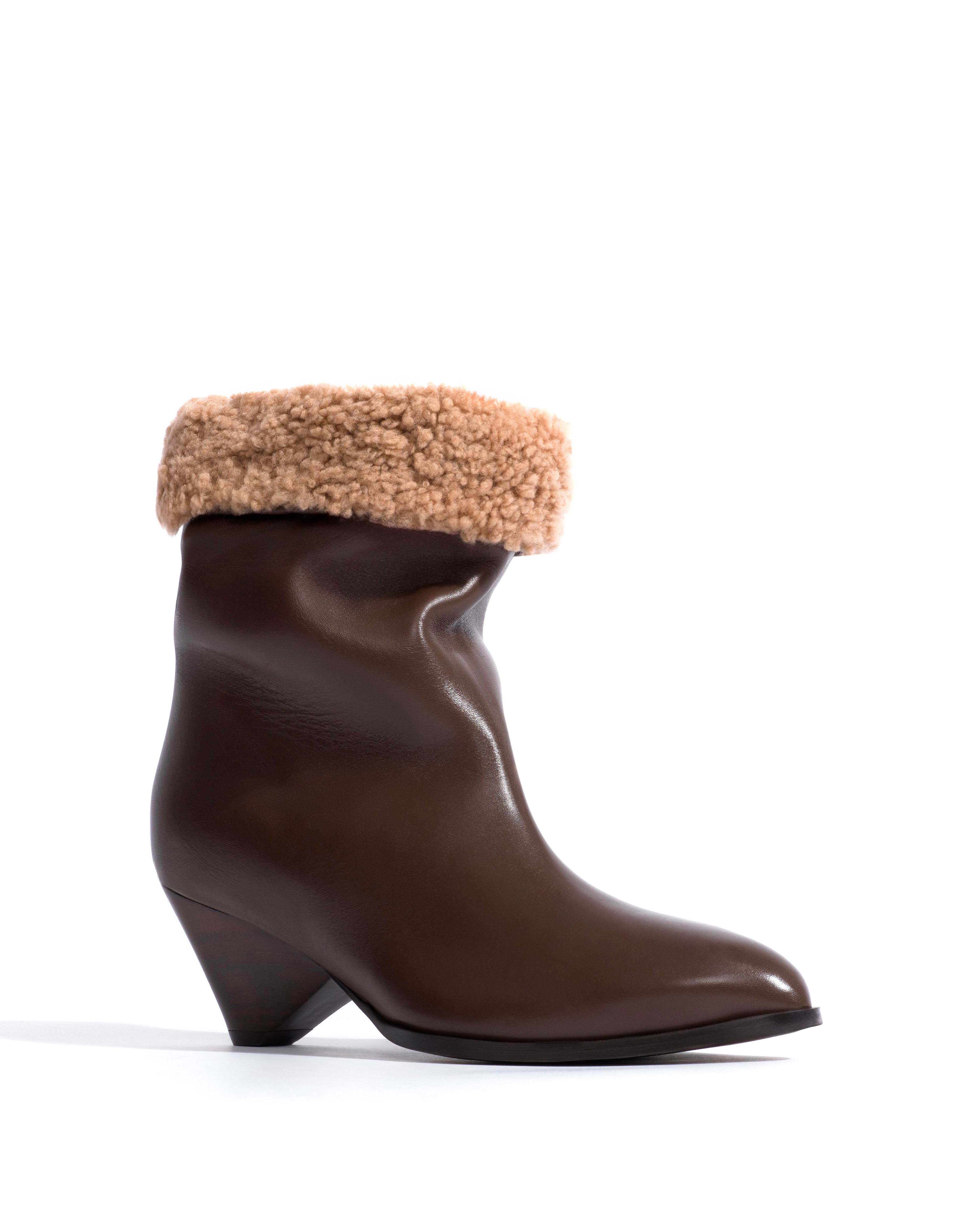 Vully 50 triangle lamb shearling Soft calf Dark taupe - Image 2