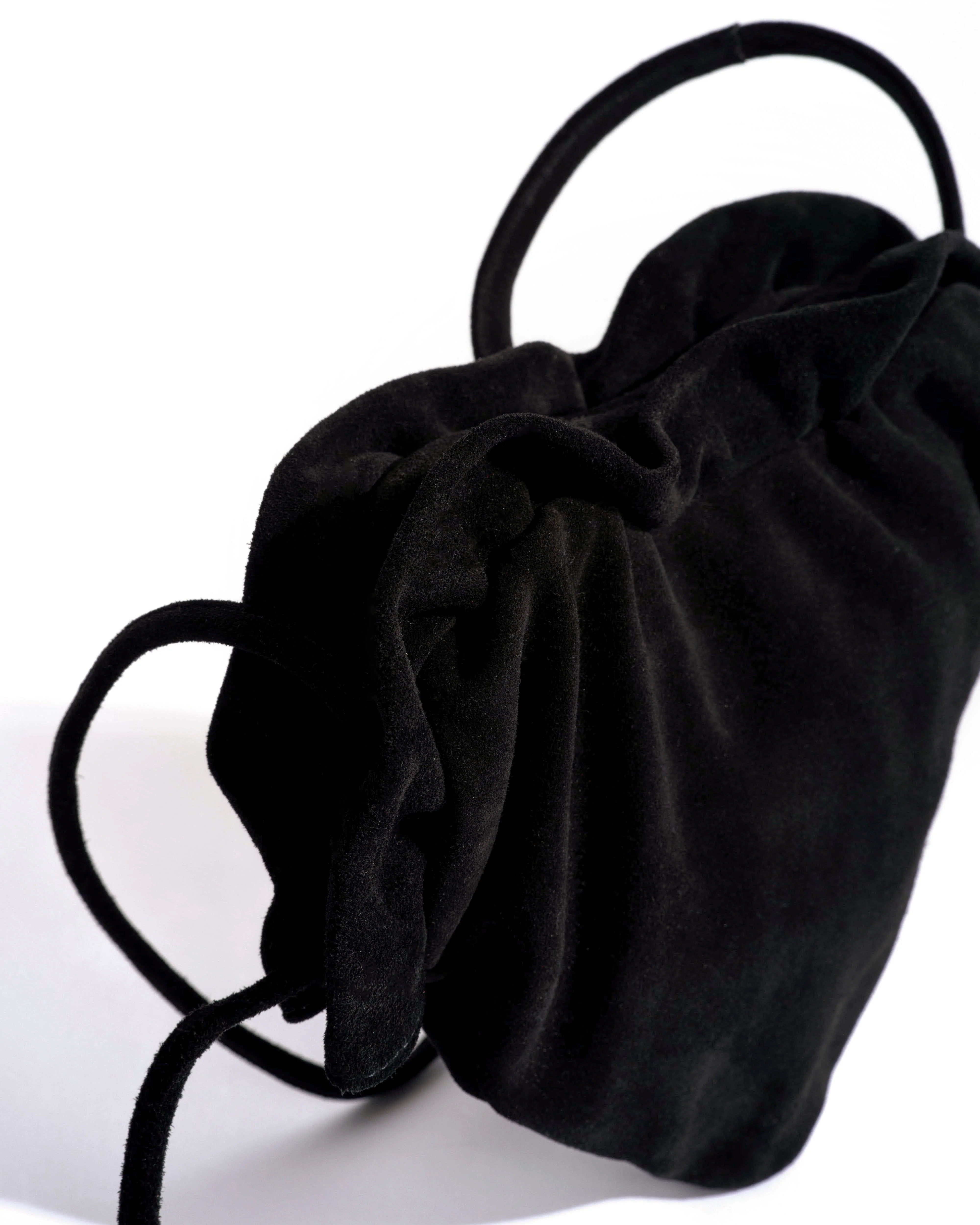 Zally classic heart bag Calf suede Black - Image 3