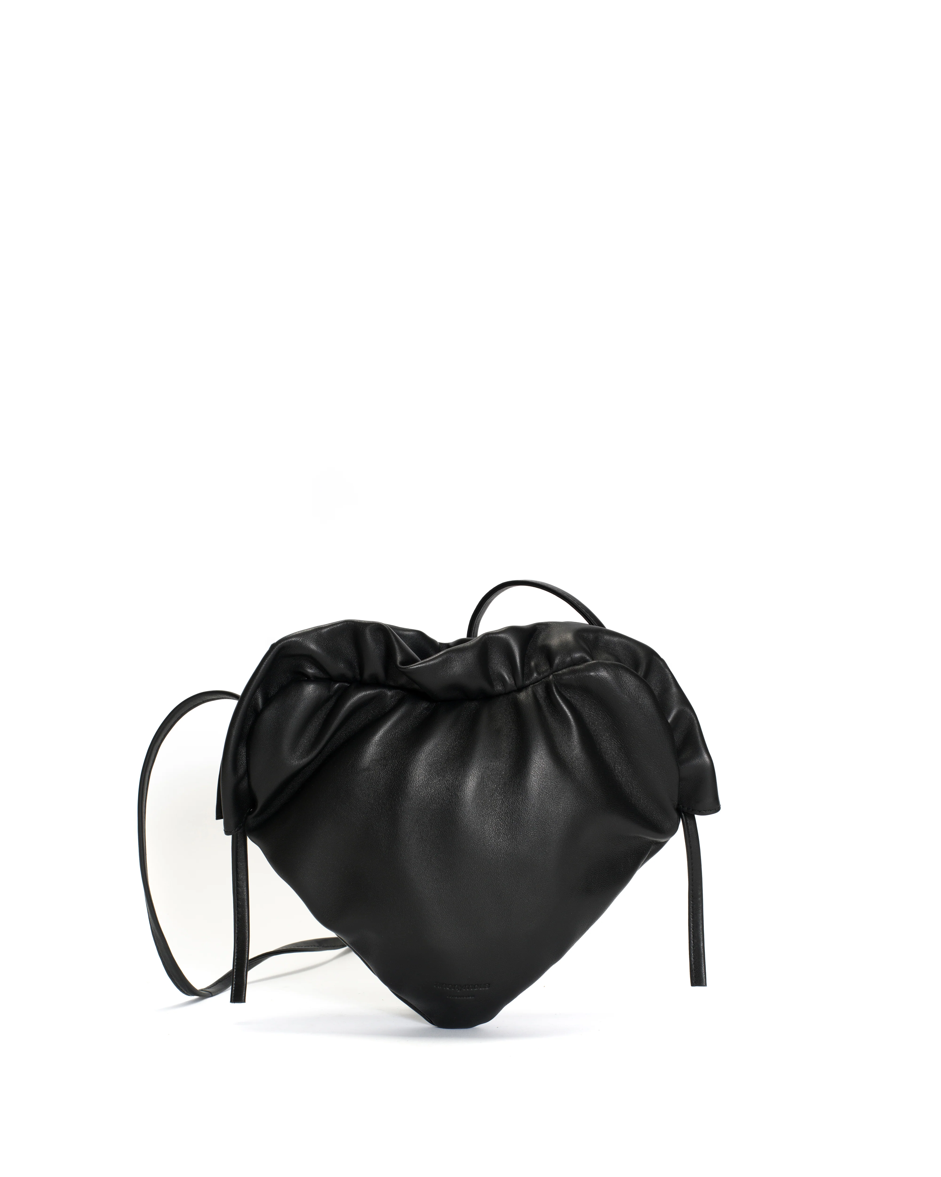 Zally classic heart bag Shiny lamb Black