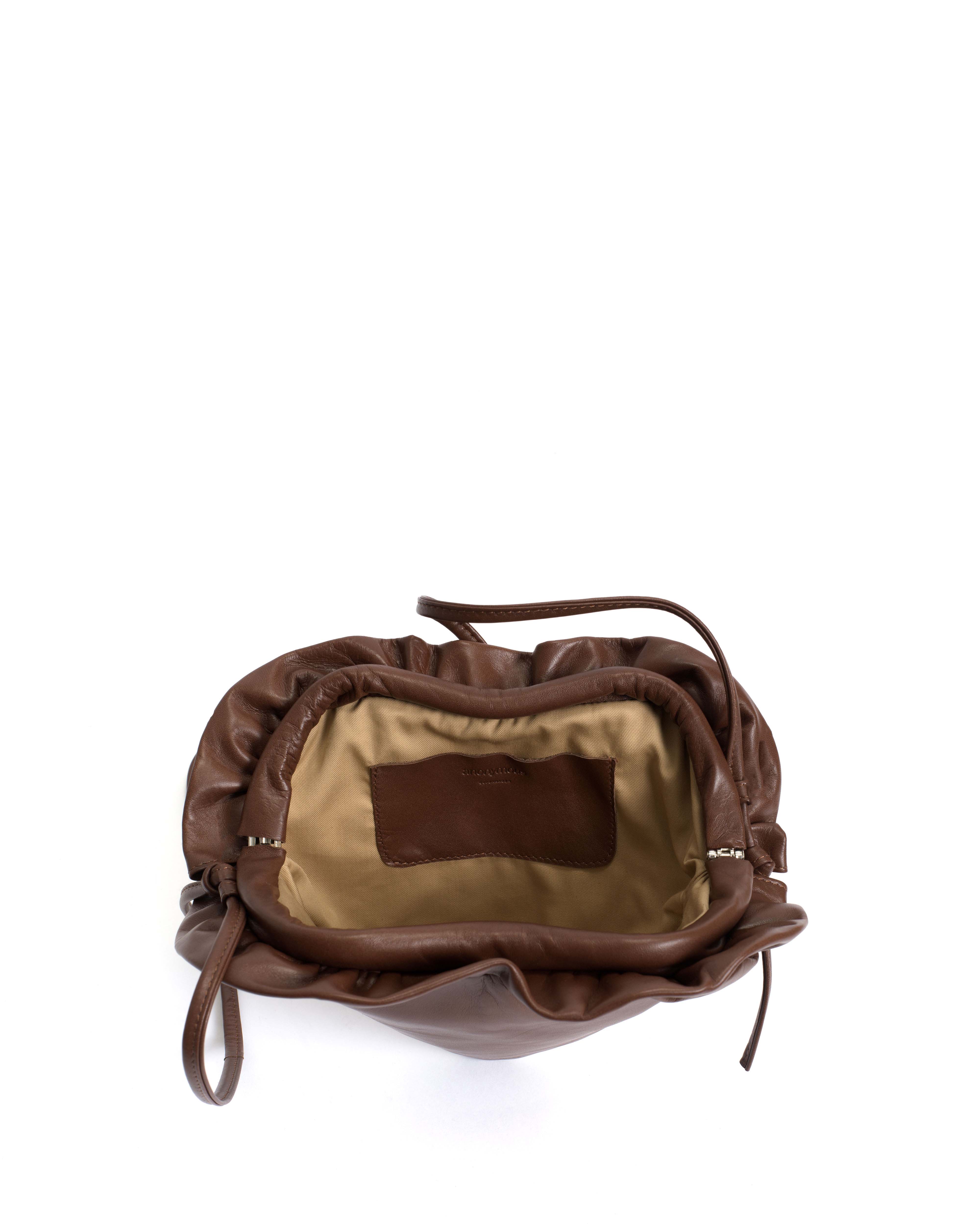Zally classic heart bag Shiny lamb Chocolate - Image 4