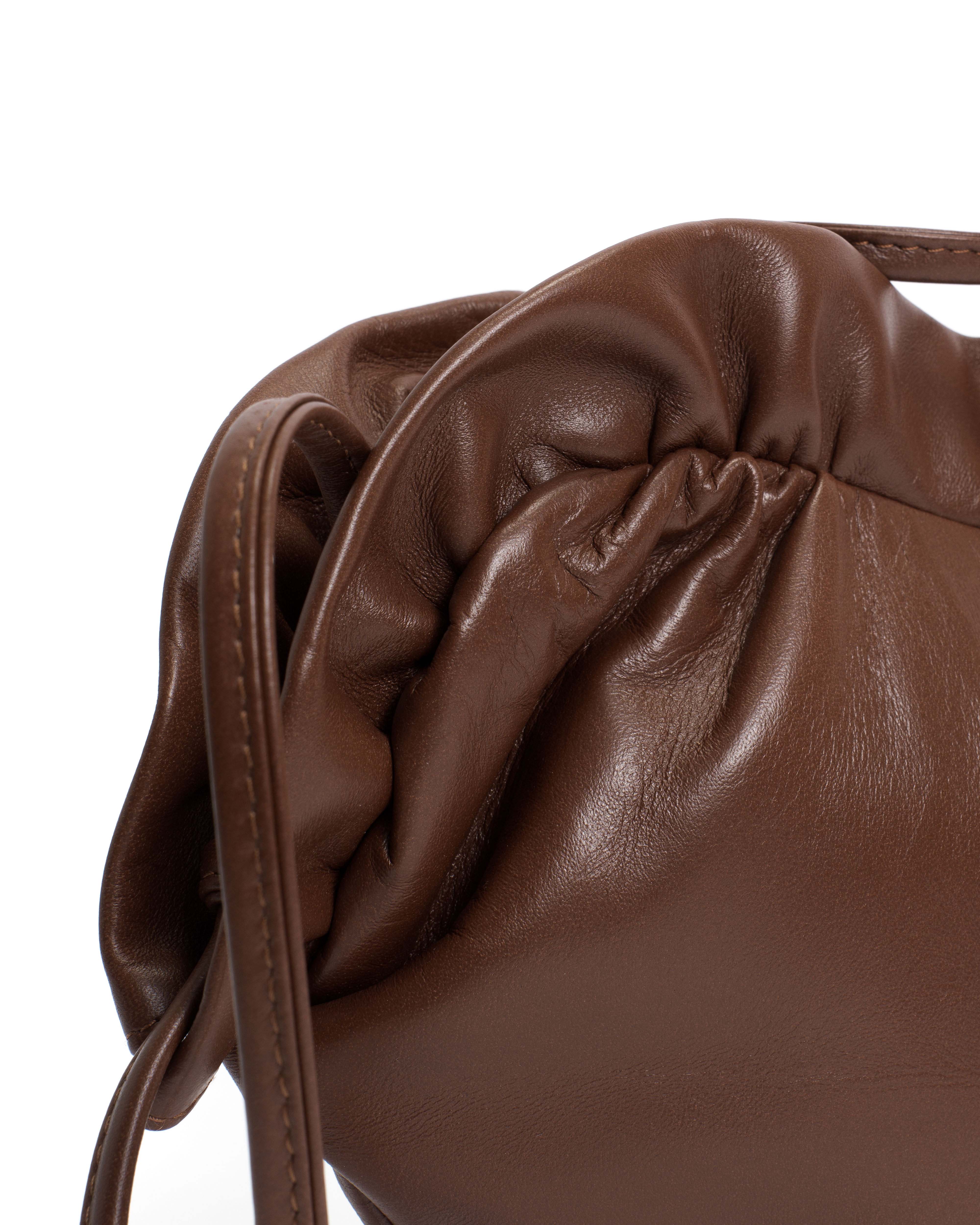 Zally classic heart bag Shiny lamb Chocolate - Image 5