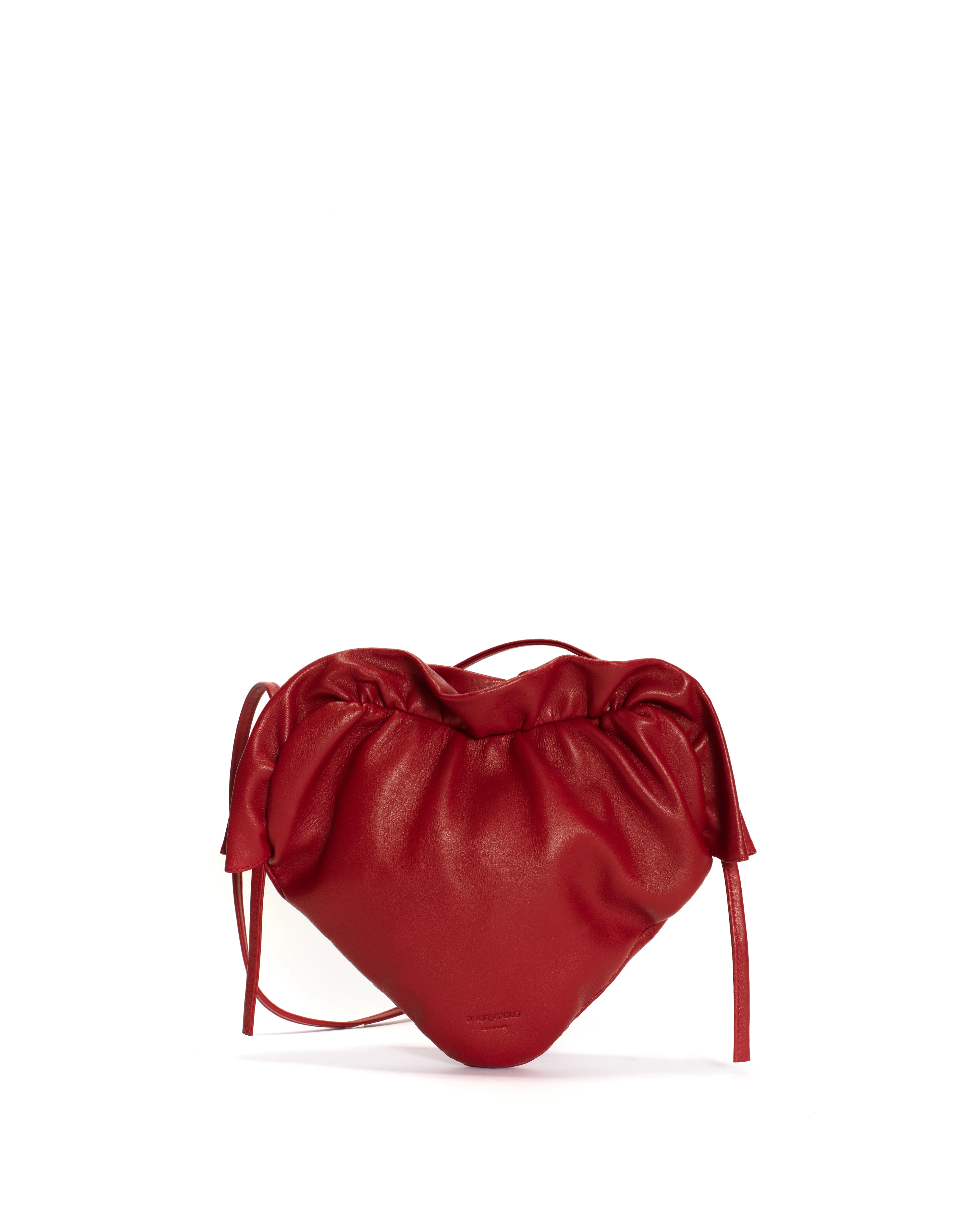 Zally classic heart bag Shiny lamb Ruby red