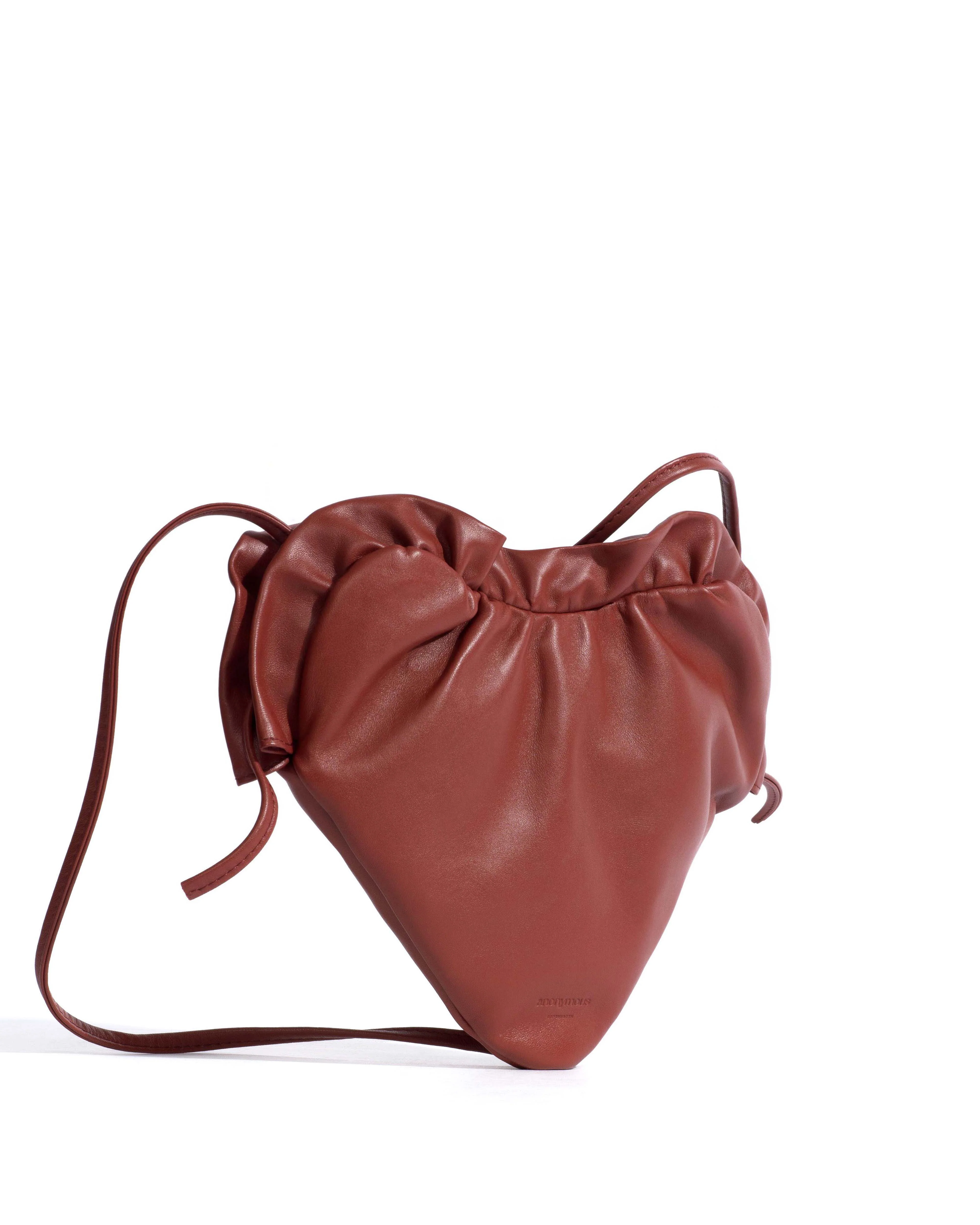 Zally classic heart bag Shiny lamb Terracotta - Image 2