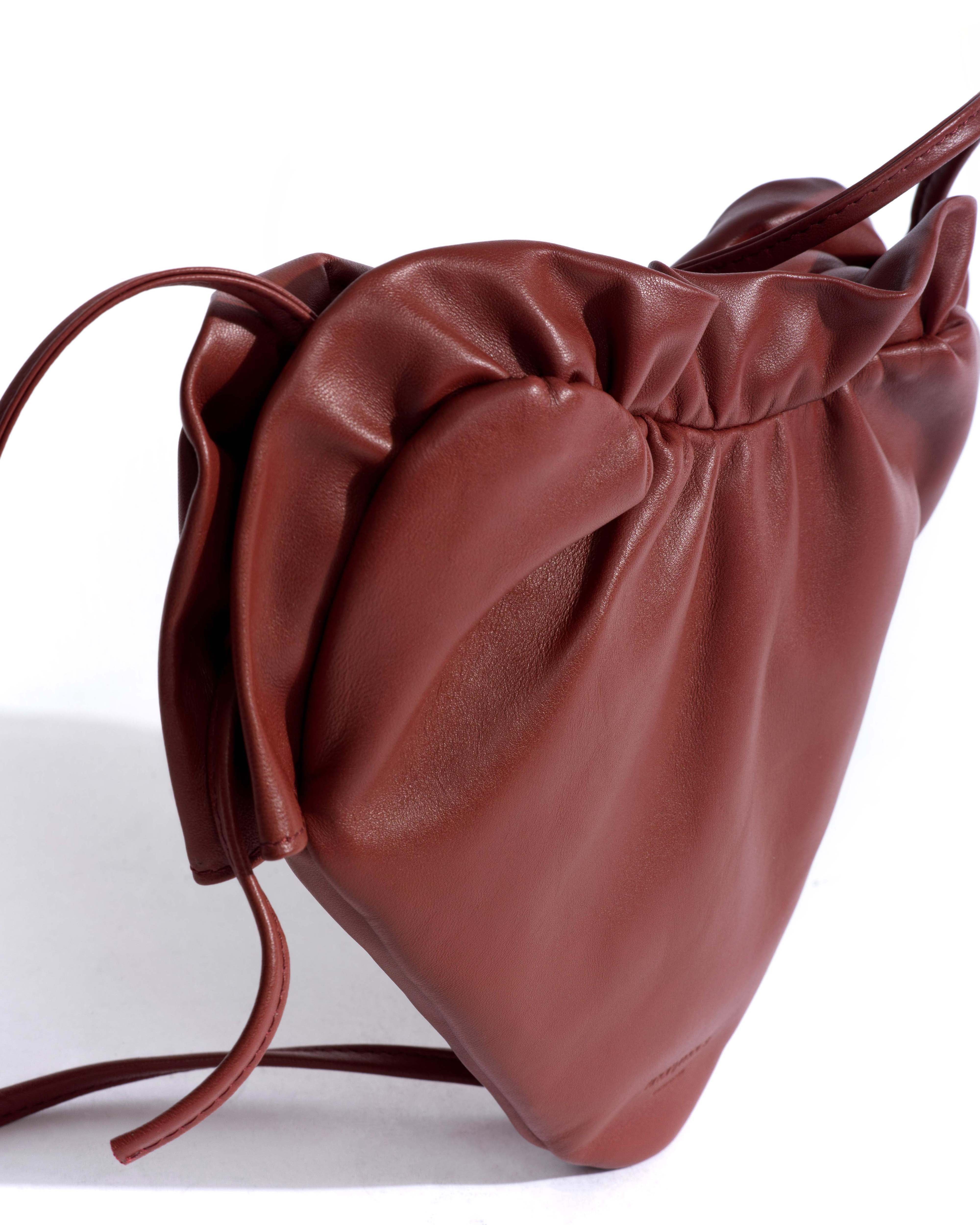 Zally classic heart bag Shiny lamb Terracotta - Image 4