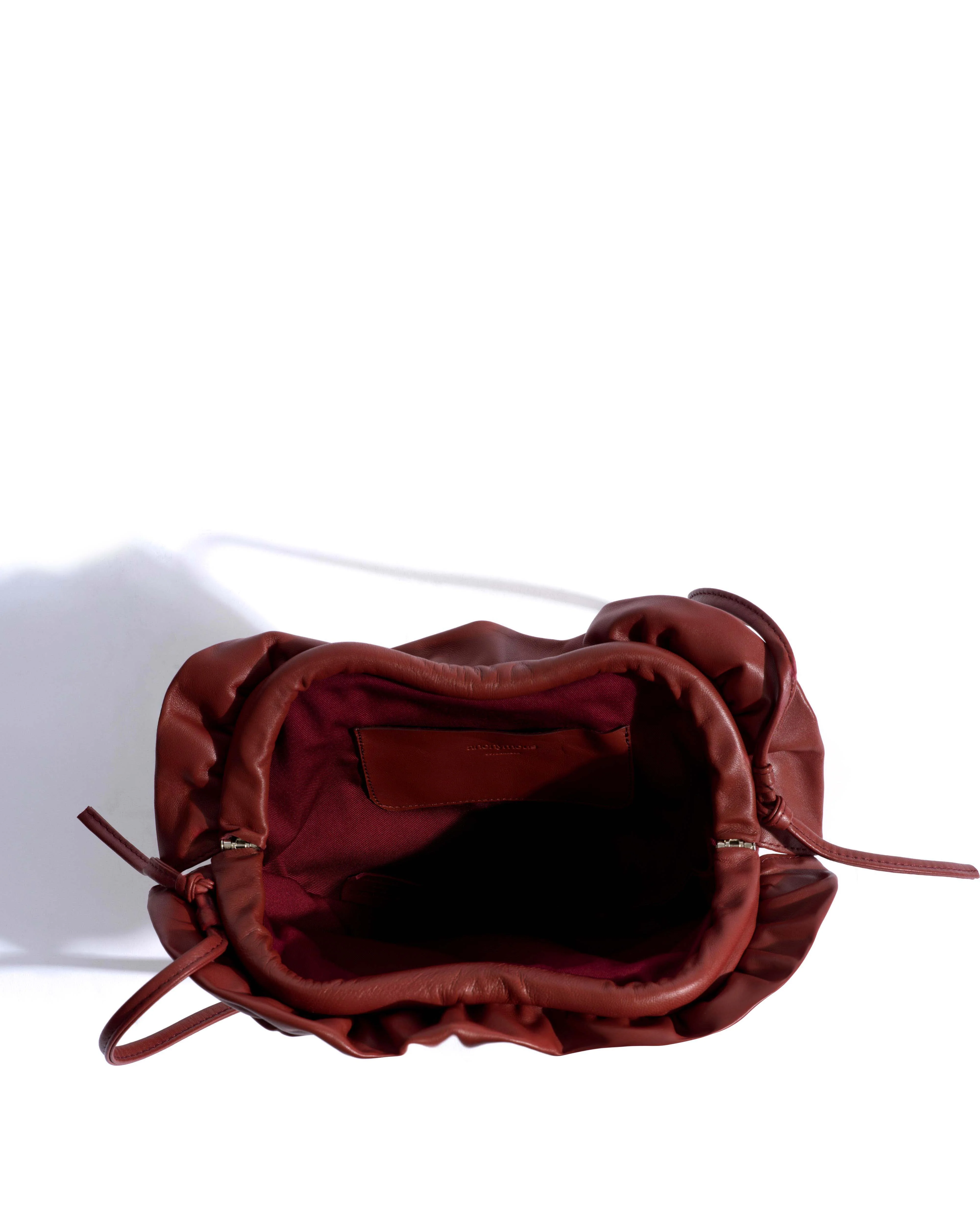Zally classic heart bag Shiny lamb Terracotta - Image 5