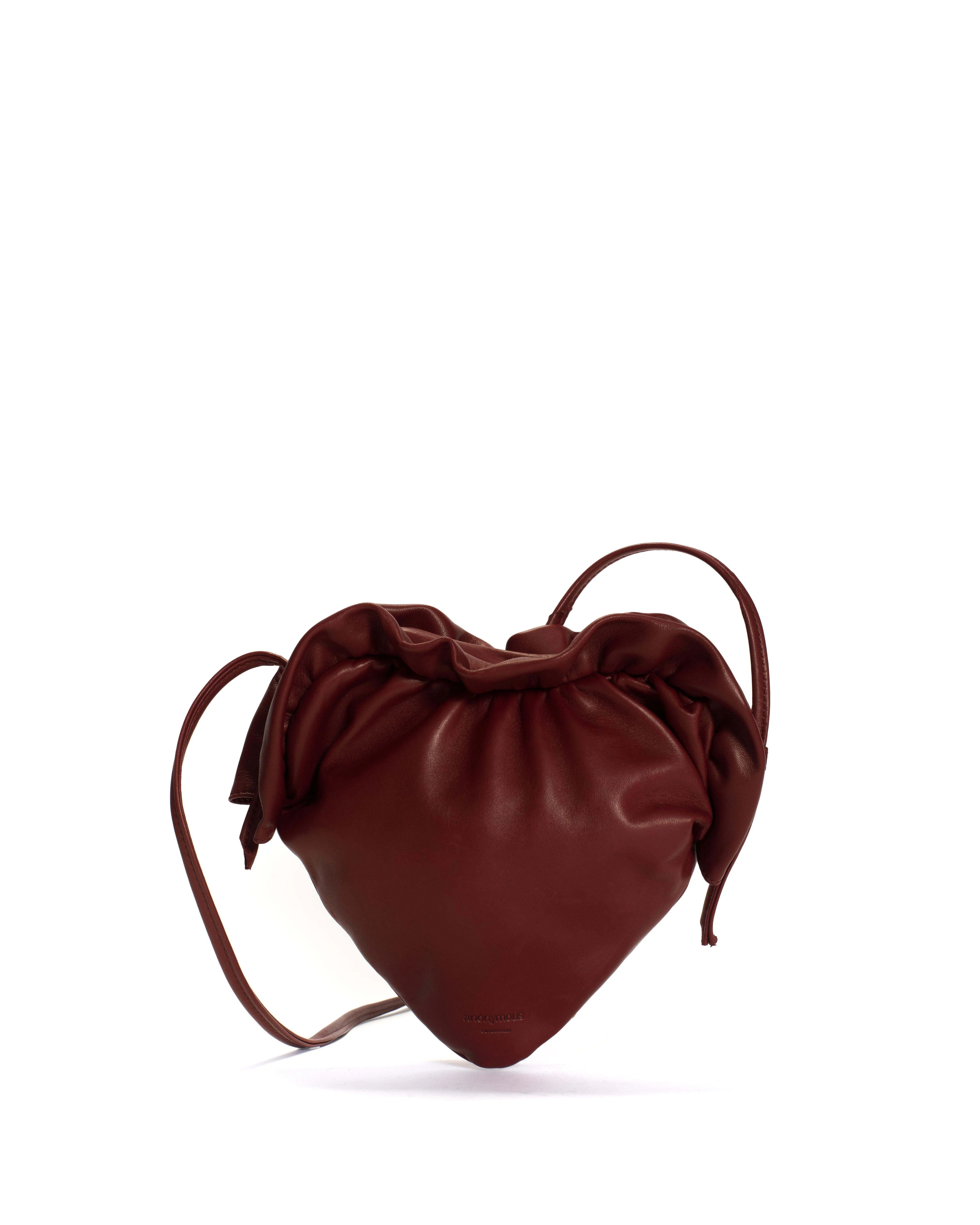 Zally classic heart bag Silky lamb Pomegranate