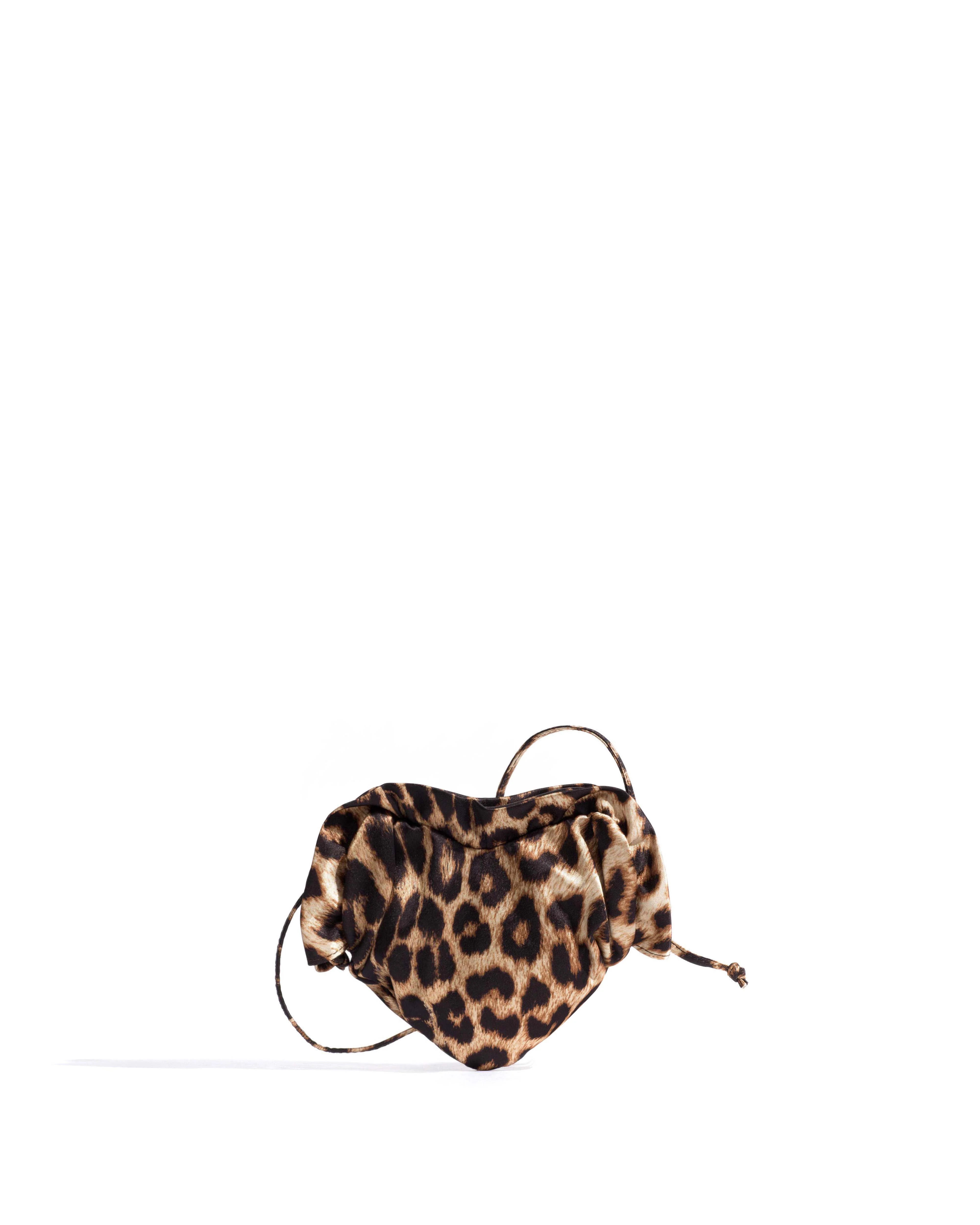 Zally petite heart bag Satin print Leopard