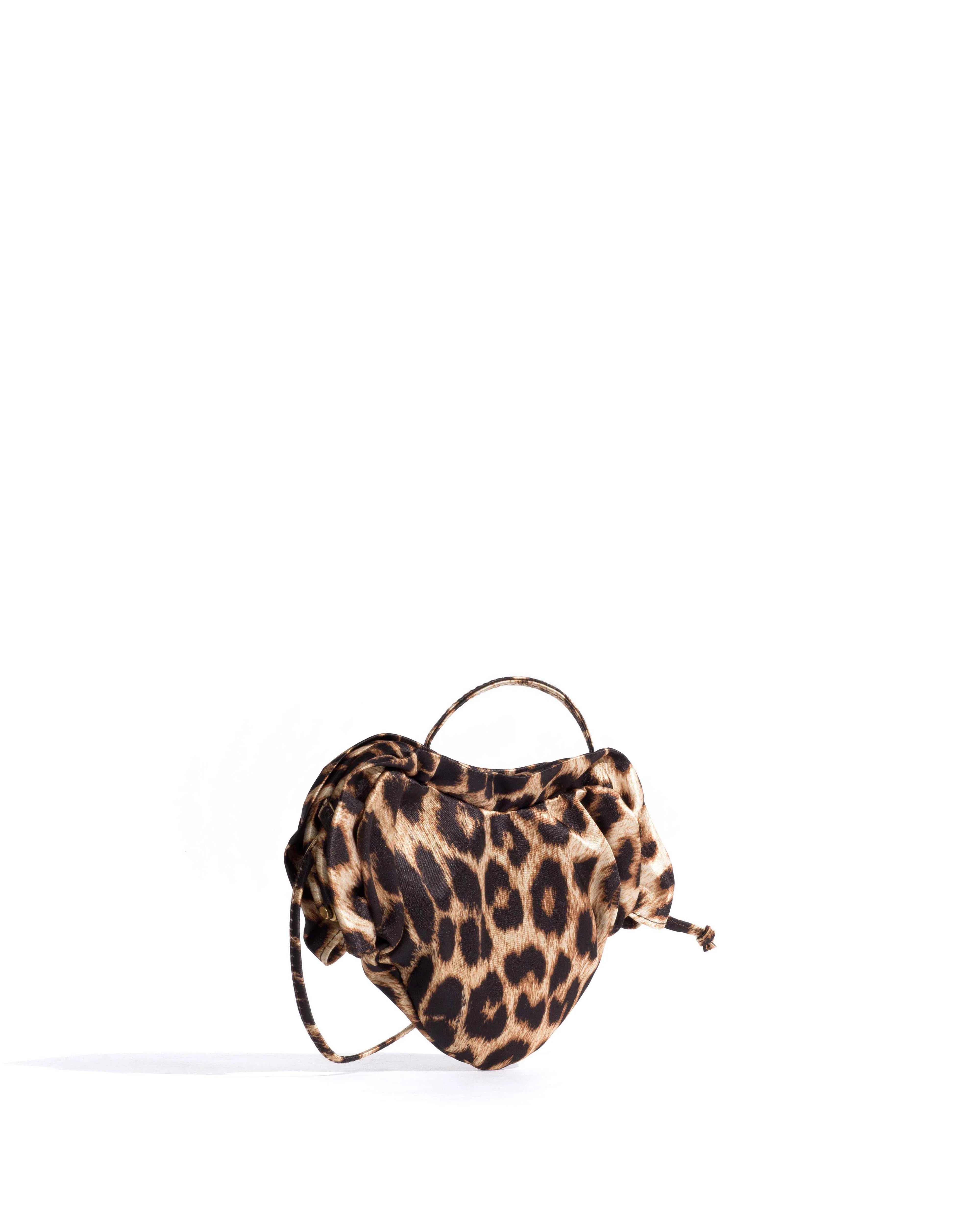 Zally petite heart bag Satin print Leopard - Image 2