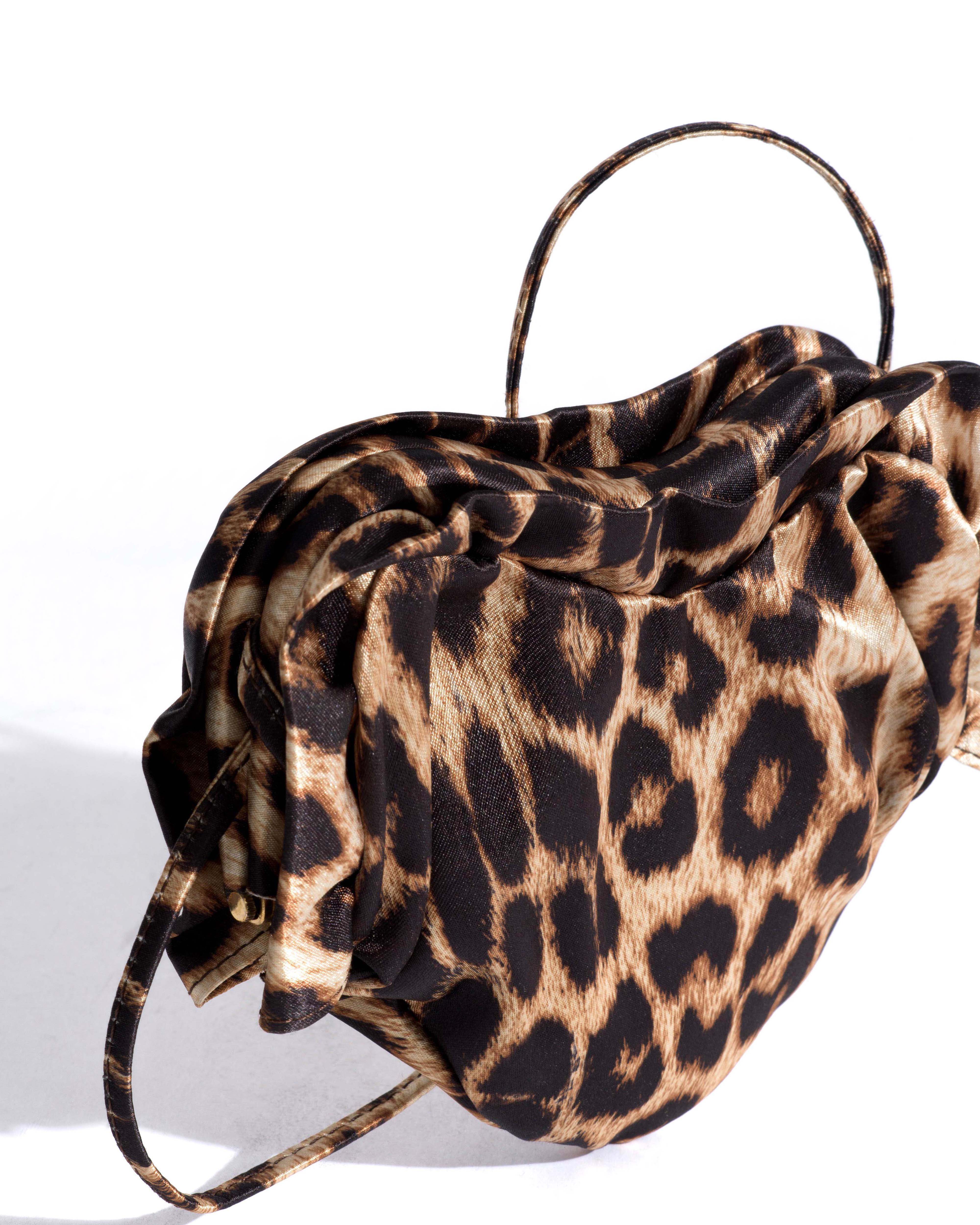 Zally petite heart bag Satin print Leopard - Image 4